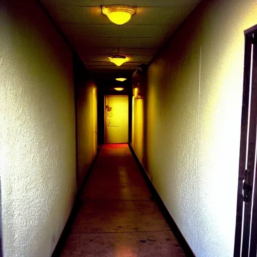 Prompt: homeless hallway, craigslist photo
