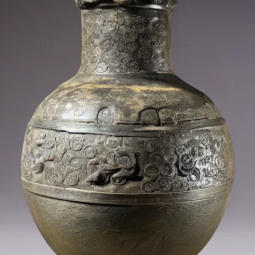 Image similar to “ ancient chinese bronze urn ”