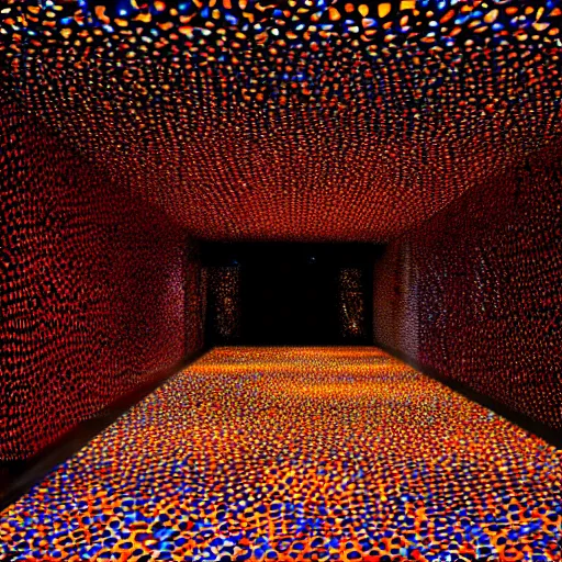 Image similar to installation by yayoi kusama