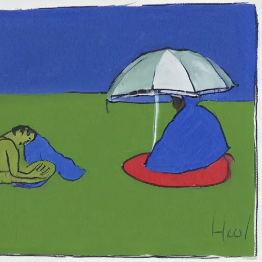 Image similar to art by Tom hammick