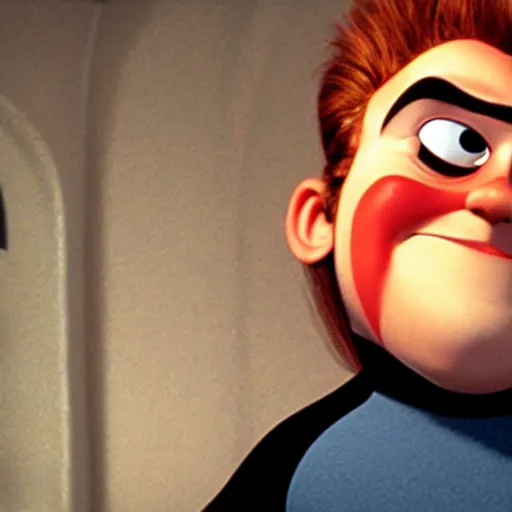 Image similar to syndrome from the incredibles in rudolph the red nosed reindeer