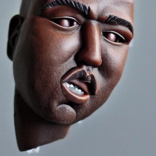 Image similar to kanye made out of polymer clay detailed sculpture trending on artstation