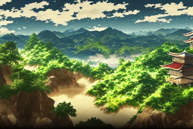 Image similar to mushoku tensei landscape art