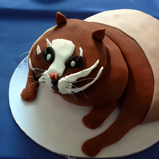 Image similar to a a cake that looks like a real cat