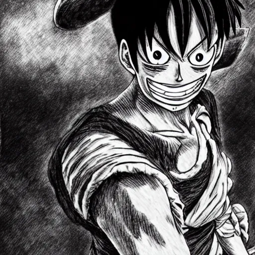 Image similar to Luffy by kentaro miura