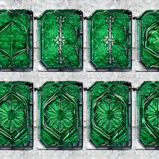 Image similar to hand painted green nature dungeon tiles texture with perfect details, symmetry, digital art