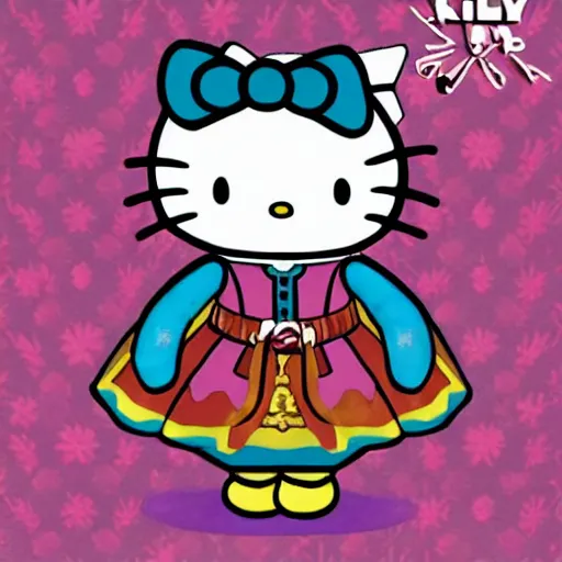 Image similar to Hello kitty as a Doctor Strange,