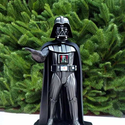 Image similar to marble statue of darth vader, star wars, sculpture, highly detailled