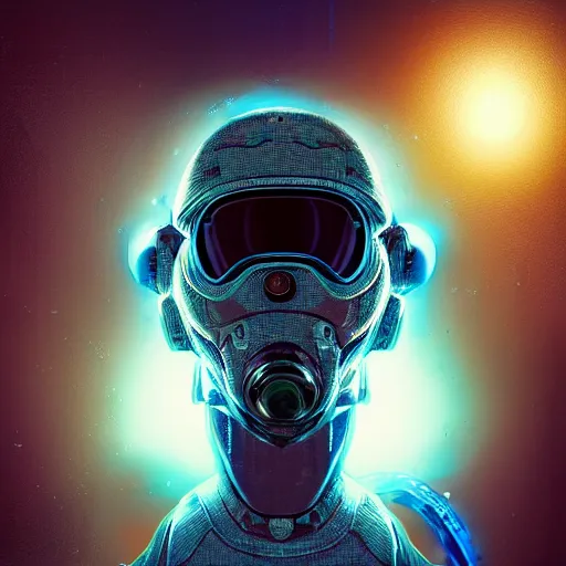 Image similar to hyperrealistic portrait of a squid monster astronaut, full body portrait, well lit, intricate abstract. cyberpunk, intricate artwork, by Tooth Wu, wlop, beeple. octane render, in the style of Jin Kagetsu, James Jean and wlop, highly detailed, sharp focus, intricate concept art, digital painting, ambient lighting, 4k, artstation