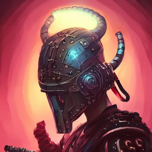 Image similar to cyberpunk viking helmet mask warrior goddess robot ninja fantasy, art gta 5 cover, official fanart behance hd artstation by jesper ejsing, by rhads, makoto shinkai and lois van baarle, ilya kuvshinov, ossdraws