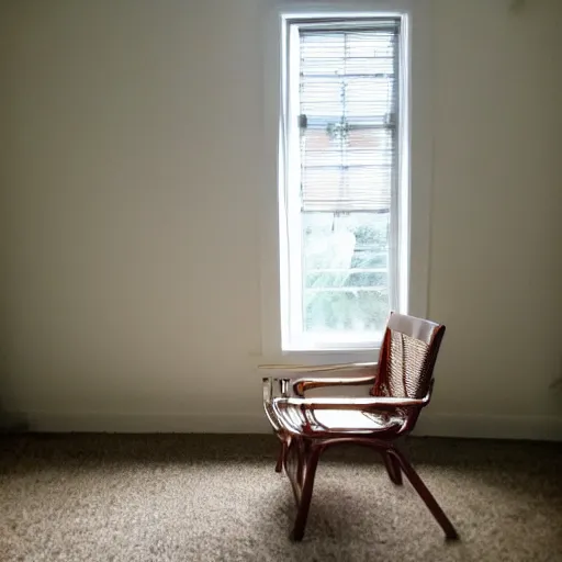 Prompt: a chair in an empty room, craigslist photo