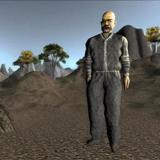 Prompt: walter white in morrowind