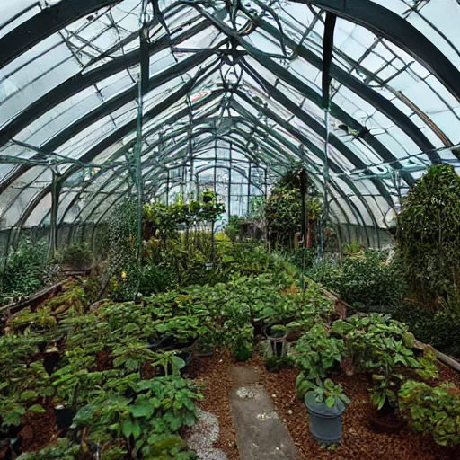 Image similar to a victorian greenhouse in the eye of the storm, CG Society