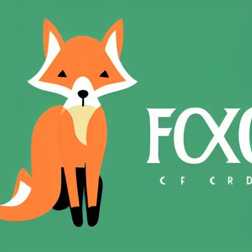 Prompt: a vector logo of a candle fox