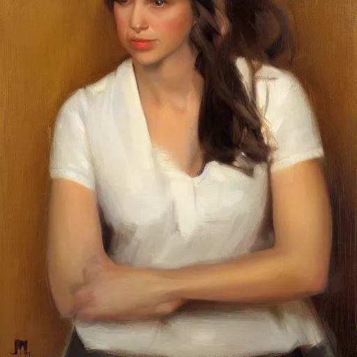 Prompt: photo of young woman by michael malm