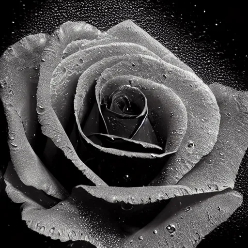 Prompt: award - winning macro of a beautiful black rose made of molten magma and nebulae on black background by harold davis, georgia o'keeffe and harold feinstein, highly detailed, hyper - realistic, strong inner glow and mist, trending on deviantart, artstation and flickr, nasa space photography, national geographic