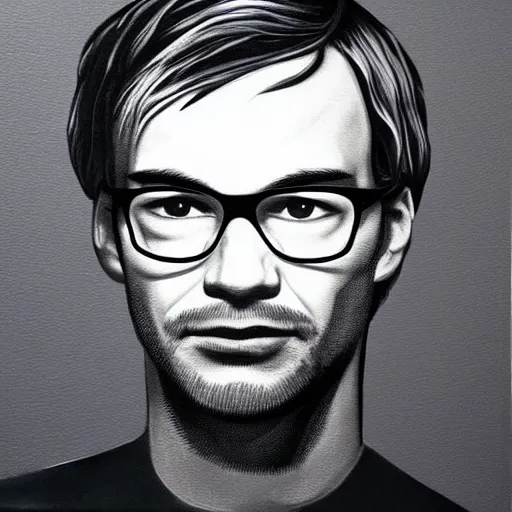Prompt: jeffrey dahmer by andy warhol, oil painting, ultradetailed, artstation, ultradetailed, pinterest,