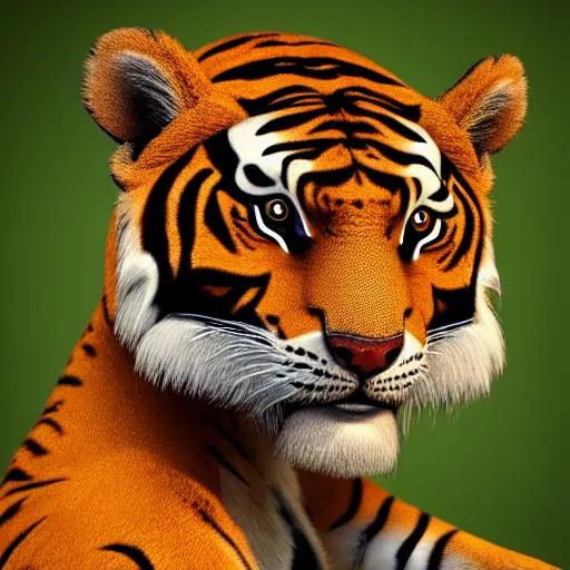 Image similar to Photograph of 🐯!! Adorable, hyperrealistic, 4K, Octane render, unreal engine cinematic, XF IQ4, 150MP, 50mm, F1.4, ISO 200, 1/160s, natural light, Adobe Lightroom, photolab, Affinity Photo, PhotoDirector 365,