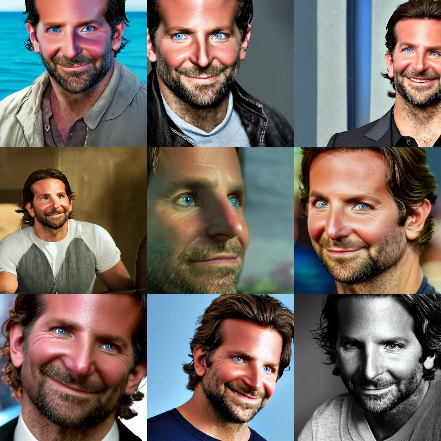 Prompt: bradley cooper plays a fish, pixar, 8 k, award winning photograph, portrait, detailed face