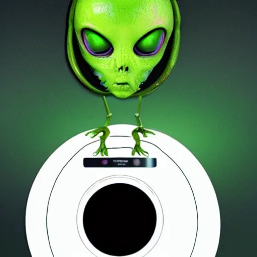 Prompt: alien vining to speakers