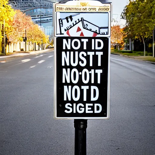 Image similar to A street sign that says Not A Sign