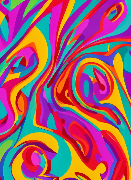 Image similar to ! dream an abstract animation still in the style of a 6 0's print ad, intricate and detailed, harmonic triadic color scheme, technicolor 4 k