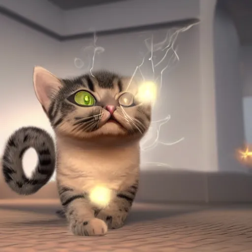 Image similar to cat exorcism session, unreal engine