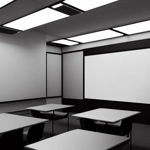 Anime classroom, empty, digital art, background, soft, Stable Diffusion