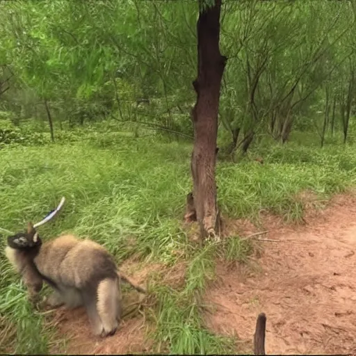 Prompt: xue hua piao piao bei feng xiao xiao trailcam footage