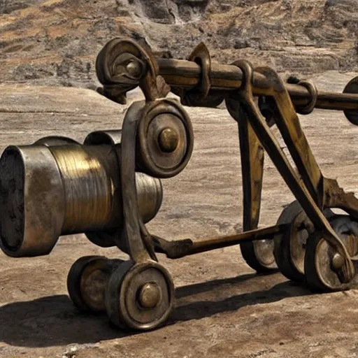 Image similar to ancient metal machine from 9 0 0 million years ago baffles modern archeologists, award winning photo