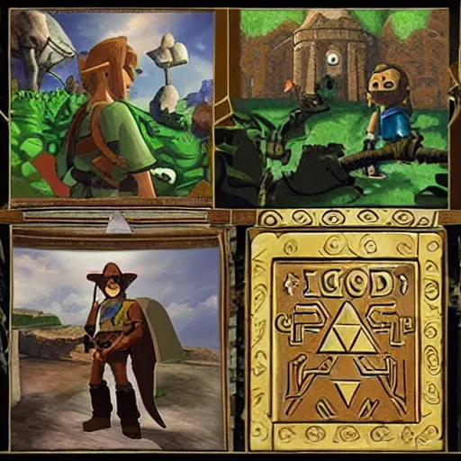 Prompt: The Legend of Zelda and Indiana Jones