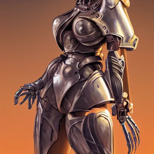 Image similar to studio portrait of lawful good colorful female holy mecha paladin absurdly beautiful, elegant, young sensual graceful woman, ultrafine hyperrealistic detailed face illustration by kim jung gi, irakli nadar, intricate linework, sharp focus, bright colors, matte, octopath traveler, final fantasy, unreal engine highly rendered, global illumination, radiant light, intricate environment