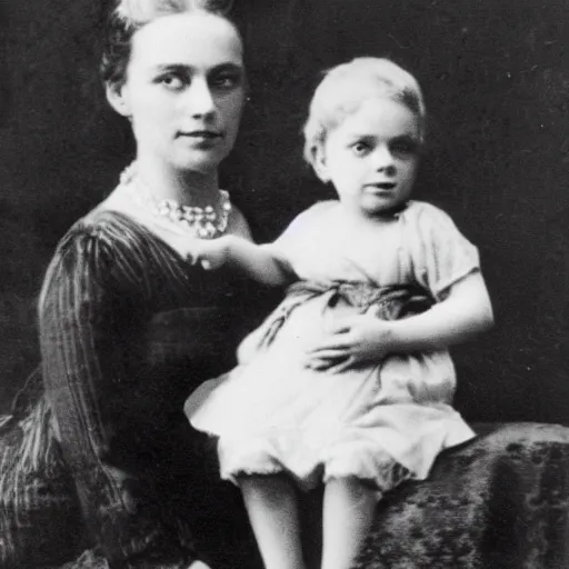 Image similar to photo of a 2 3 year old german princess and her 4 year old son