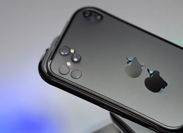 Image similar to product still of the new iphone 2 0 in 2 0 2 9, 4 k, 8 5 mm f 1. 8