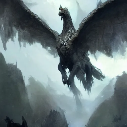 Prompt: giant griffin, epic fantasy style art by Craig Mullins, fantasy epic digital art, epic fantasy card game art by Greg Rutkowski