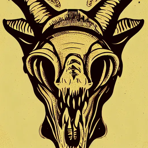 Image similar to triceratops fossil head, family crest, style of kilian eng, light, simple, illustration, tattoo,