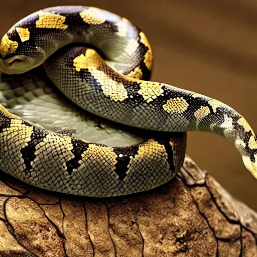 Image similar to a snake with legs