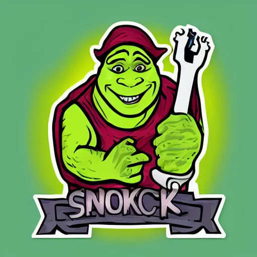 Prompt: Shrek!!!!! in a bottle, sticker, highly detailed, colorful, illustration, drama, smooth and clean vector curves, no jagged lines, vector art, smooth