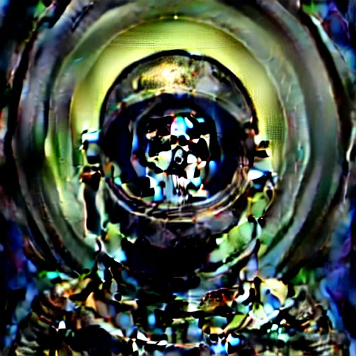 Prompt: full-body dark creepy baroque style oil painting realism a decapitated astronaut with futuristic elements. no head, empty helmet skull visible occult symbolism headless full-length view. standing on ancient altar eldritch energies lighting forming around disturbing frightening intricate renaissance, hyper realism, 8k, depth of field, 3D