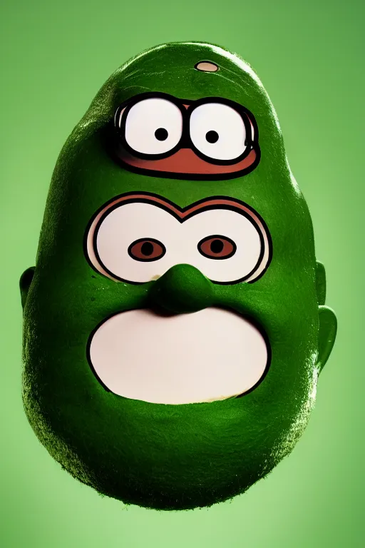 Image similar to 📷 peter griffin is pea, made of food, head portrait, dynamic lighting, 4 k