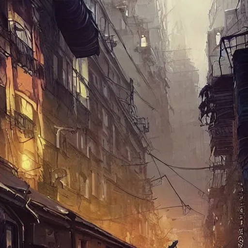 Image similar to gigantic cat walking on apocalyptic city, very detailed fine art, top of pinterest, trend of artistation, style of ( ( kadinski ) ) greg rutkowski and ilia kuvshinov