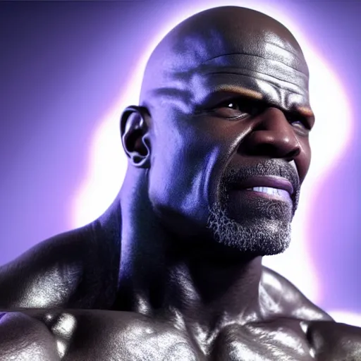 Image similar to still photo of terry crews silver surfer, highly detailed, photorealistic portrait, bright studio setting, studio lighting, crisp quality and light reflections, unreal engine 5 quality render