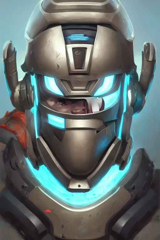 Image similar to epic mask helmet robot ninja portrait stylized as fornite style game design fanart by concept artist gervasio canda, behance hd by jesper ejsing, by rhads, makoto shinkai and lois van baarle, ilya kuvshinov, rossdraws global illumination radiating a glowing aura global illumination ray tracing hdr render in unreal engine 5