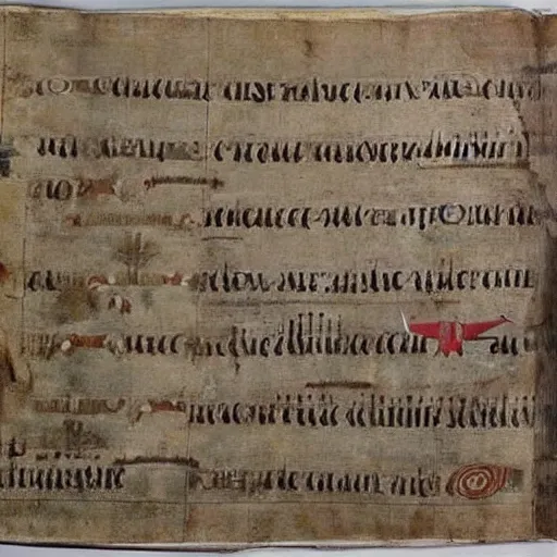 Image similar to ancient greek manuscript with pictures of airplanes