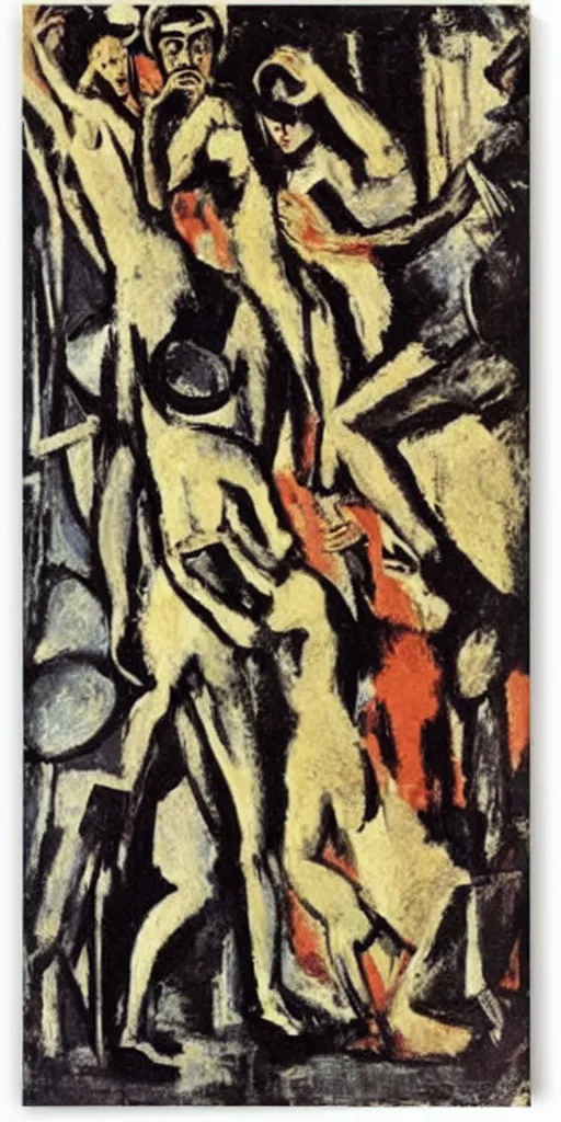 Image similar to time does not exist anymore by max beckmann