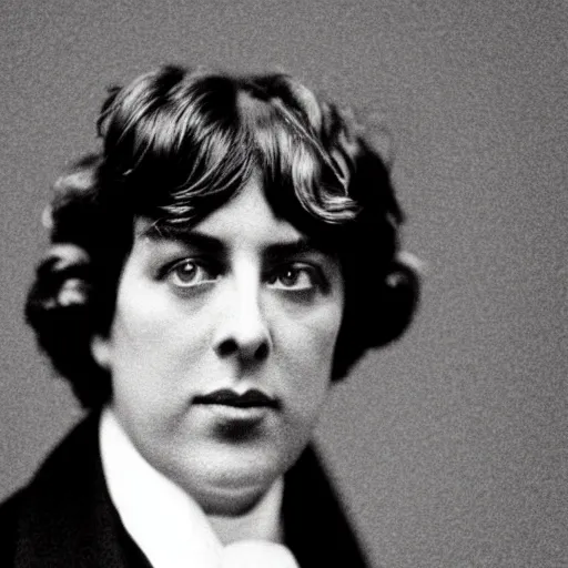 Image similar to oscar wilde taking a selfie