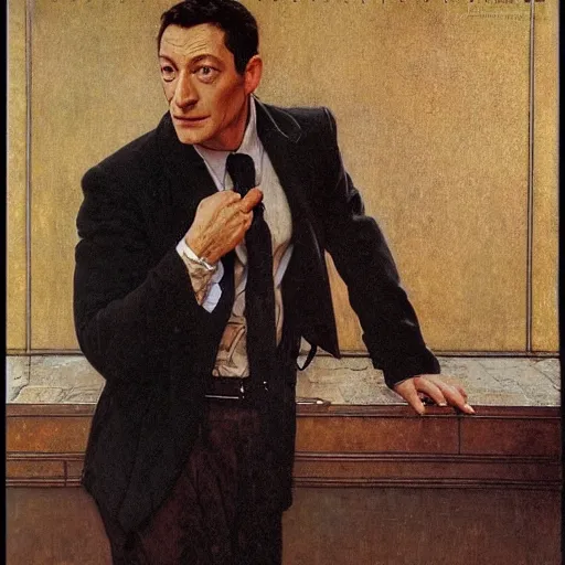 Prompt: portrait of jason isaacs, long shot, bouguereau, norman rockwell, mucha