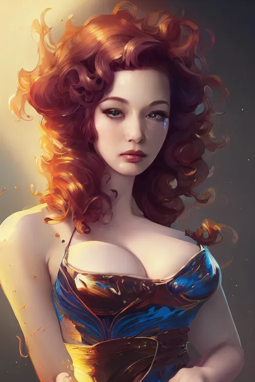 Prompt: christina hendricks by artgerm, tooth wu, dan mumford, beeple, wlop, rossdraws, james jean, marc simonetti, artstation giuseppe dangelico pino and michael garmash and rob rey and greg manchess and huang guangjian and makoto shinkai