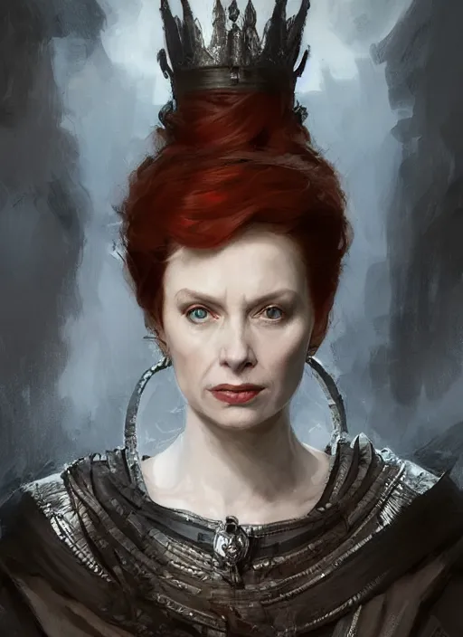 Image similar to Portrait Elizabeth Queen of Scots, marvel comics, dark, intricate, highly detailed, smooth, artstation, digital illustration by Ruan Jia and Mandy Jurgens and Artgerm and Wayne Barlowe and Greg Rutkowski and Frank Frazetta