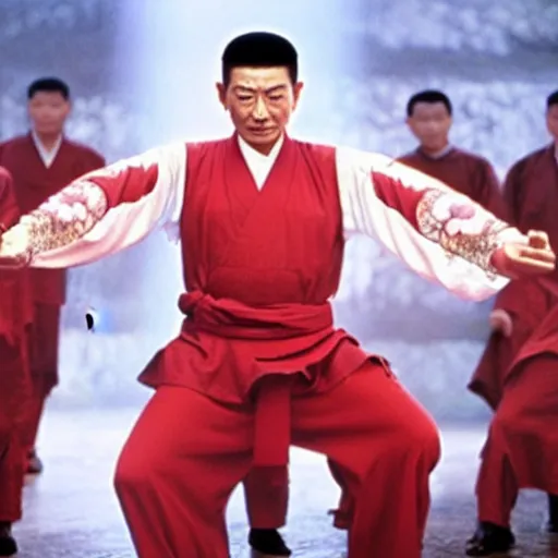 Prompt: Andy Lau as Wong Fei Hung , movie scene